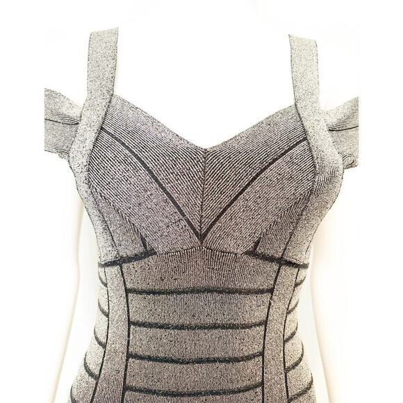 Guess Black and Gold Bandage Dress - Picture 2 of 7